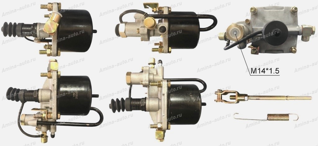 ПГУ сцепления D105/22,2 короткое 96*96 (длина бачка 80мм) M12x1,5/M14x1,5 со штоком *