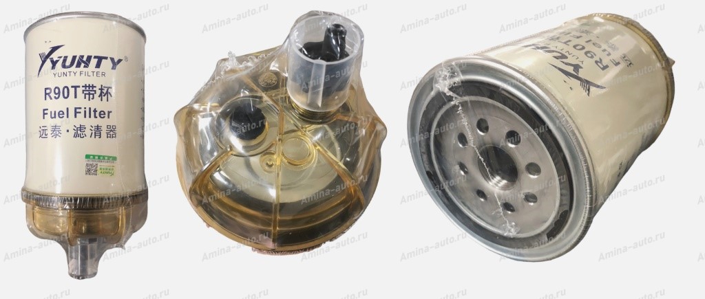 Фильтр топливный (ISDe, ISBe) сепаратор H=160 (со стаканом) R90T
