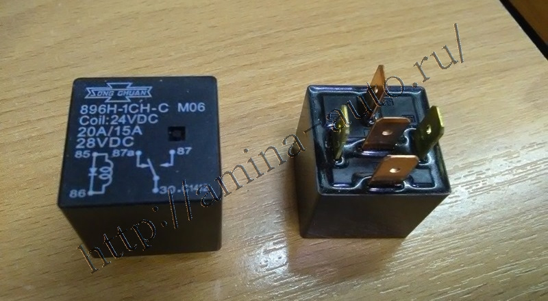 Реле 896H-1CH-C M06  24VDC 20/15A 28VDC 5-контактов *