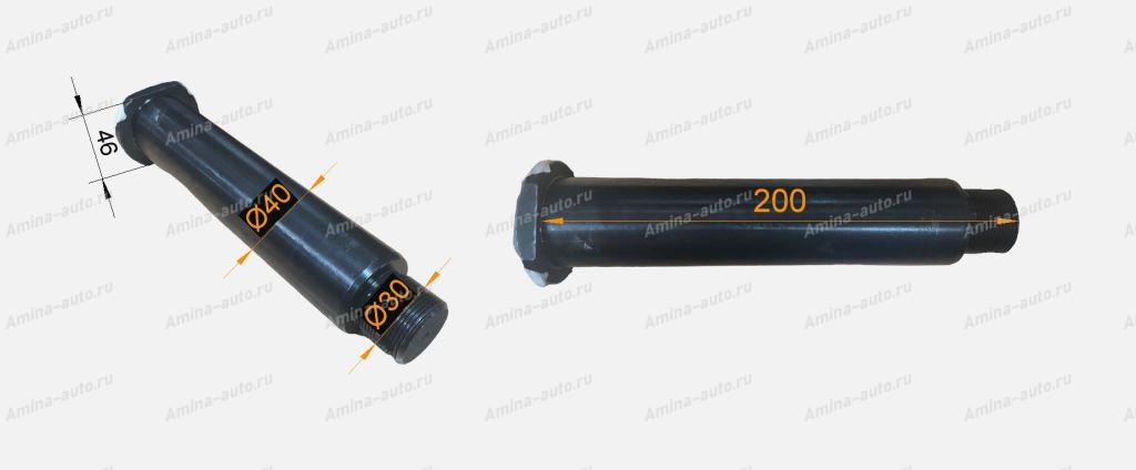Палец рычага (Zhong Tong) верхний длинный (независимая подвеска) L=200 M30x1,5 *
