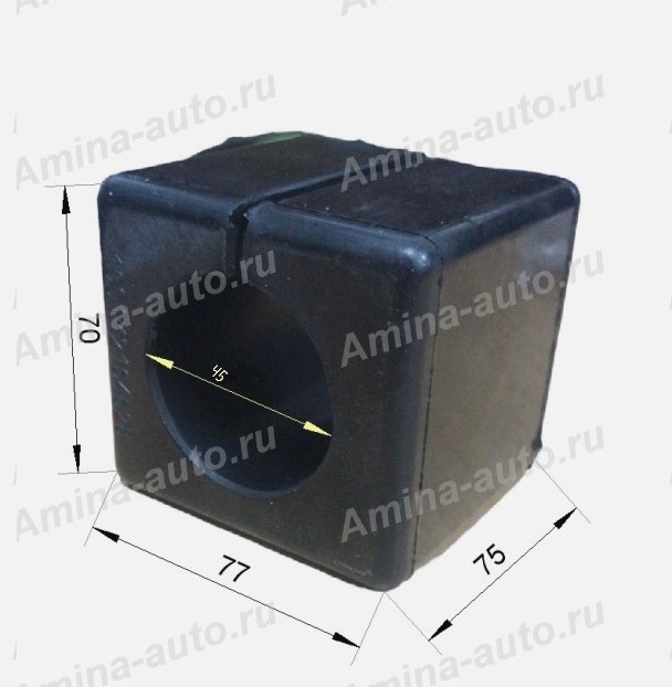 Втулка стабилизатора квадратная d=45 L=75  70*77 *