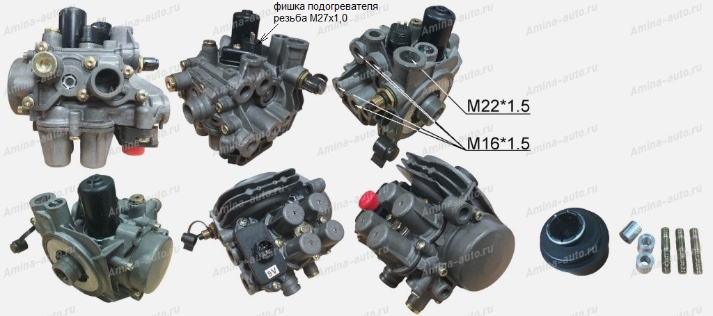 Осушитель (Hyundai, ПАЗ)  24V (без фильтра) фишка резьба *