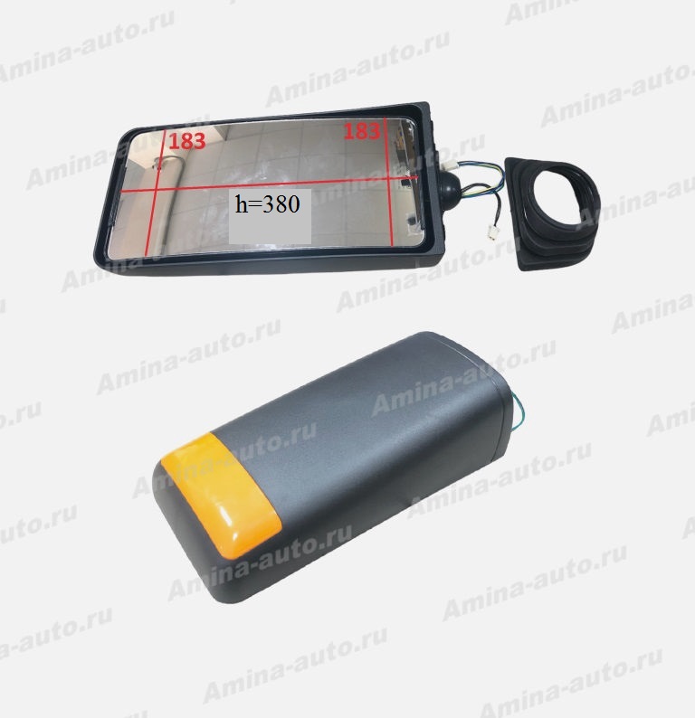 Зеркало (ZhongTong) LH/RH (зеркальный элемент h=380 верх-183 низ-183) рестайлинг