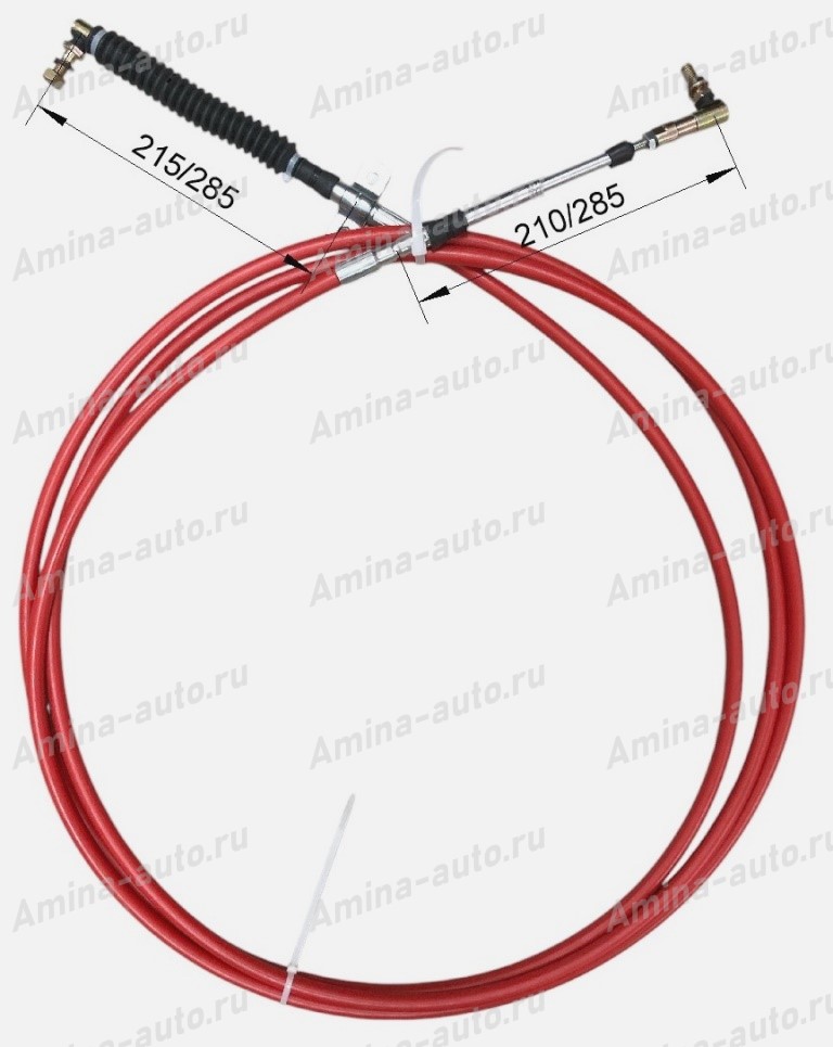 Трос КПП (Higer) L=6090 нижний красный *