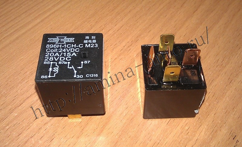 Реле 896H-1CH-C M23  24VDC 20/15A 28VDC  5-контактов *