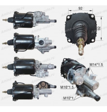 ПГУ сцепления (Higer*YC6MK9375N-50, ZhongTong) 92*92 шток L=115-150 с доводчиком.