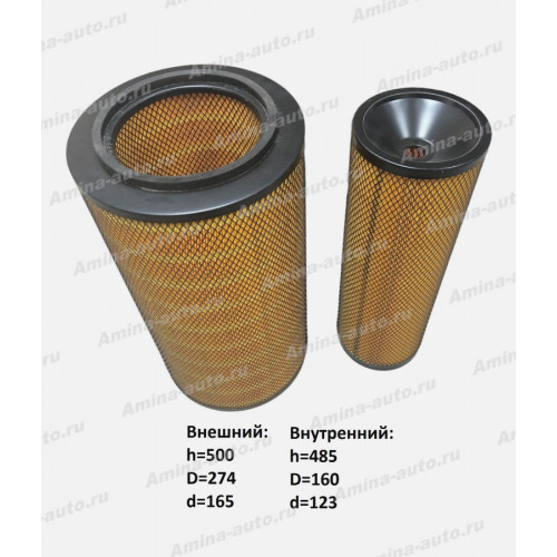 Фильтр воздушный K-2850 (ISDe) с отверстием под "барашек" (к-т)