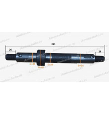 Вал шкива вентилятора радиатора (Higer) L=241