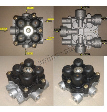 Клапан осушителя 4-х контурный отдельно стоящий  M22x1,5 + 4/M16x1,5