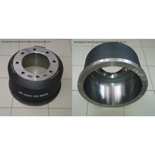 Барабан тормозной задний d=215/410 h=280 mm 8 отв.