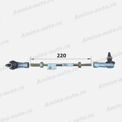 Тяга кулисы КПП L=300 с наконечниками M10-M12