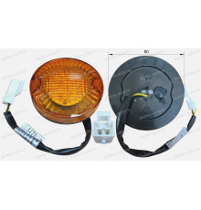 Фонарь поворота задний верхний круглый D=80 h=23 (LED)