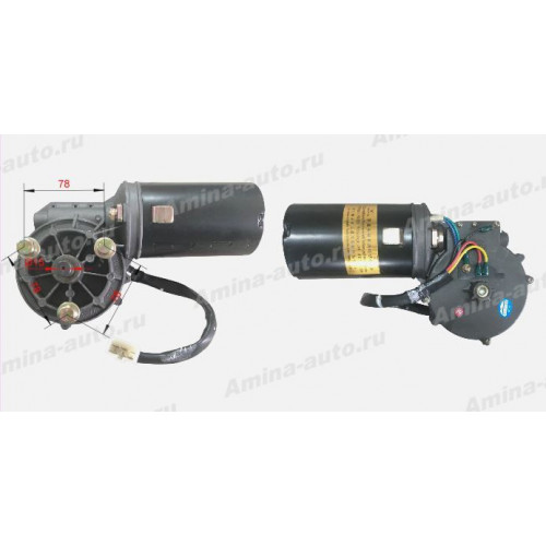 Мотор стеклоочистителя ZD2732 150W 24V 5 контактов в 2 ряда / крупный шлиц