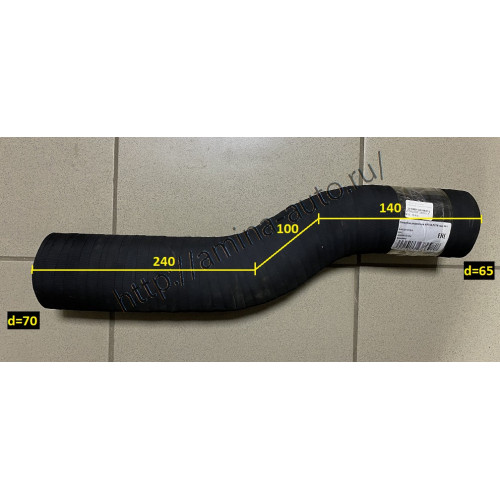 Патрубок (F17E,EF750) помпы S-образный d=65/d=70 L460