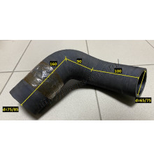 Патрубок (D6CA,D6AC) сис. охлаждения с отворотом (d75/65) низ №2