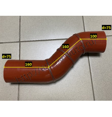Патрубок интеркулера (Yutong) d=75*75 L=370 S-образный