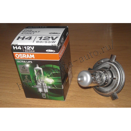 Автолампа H4 12V 60/55W 64193ULT (OSRAM) (P43t-38)