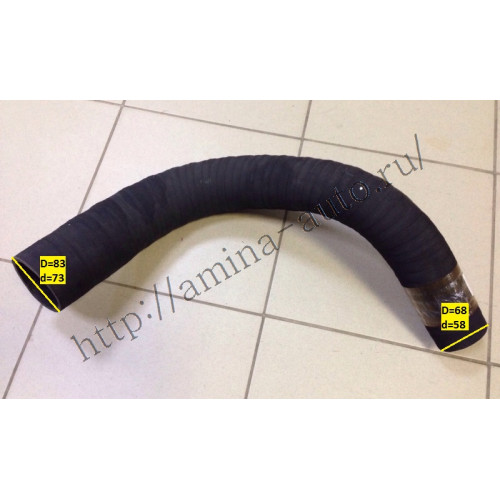 Патрубок (F17E,EF750) радиатора верхний d=58mm/73mm