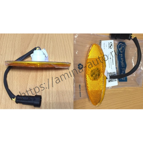 Фонарь габаритов боковой (King Long, Yutong) 120*41 LED желтый