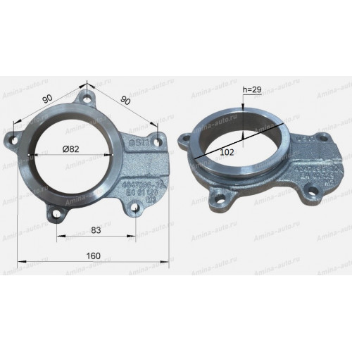 Фланец турбокомпрессора HX40W (ISLe)