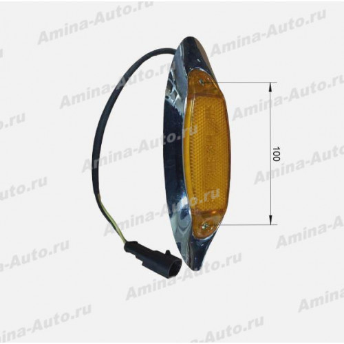 Фонарь габаритов боковой хром (ZhongTong) 119*37 LED
