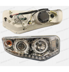 Фара (Higer) KLQ 6129, KLQ 6119, KLQ 6109 RH (2 фишки 2 конт.-мама + 2 фишки 2 конт.-папа)