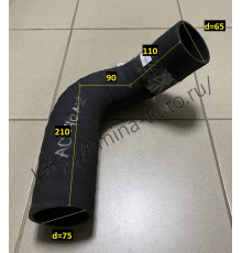 Патрубок (D6CA,D6AC) сис. охлаждения с отворотом (d75/65) низ №2