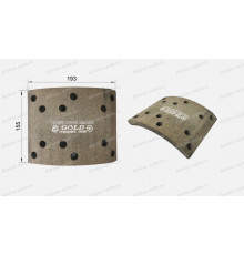 Накладка тормозная передняя (DAEWOO) 19 мм SB221 ширина 155мм (GOLD)