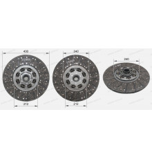 Диск сцепления D=430 мм  (D430x10Zx51) усиленный (YC6MK9375N-50, ISLe) обратный выжим 