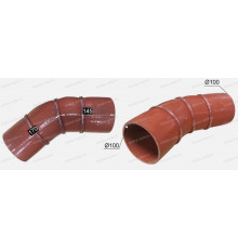 Патрубок интеркулера (King Long) 135 градусов d=100/100  L=150*150 3 кольца 