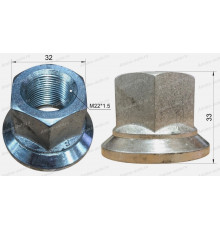 Гайка шпильки передней (Higer) M22x1,5 ключ 32 мм