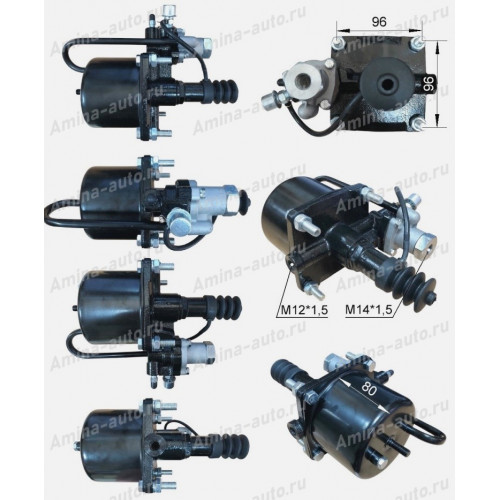ПГУ сцепления D105/22,2 короткое 96*96 (длина бачка 80мм) M12x1,5/M14x1,5