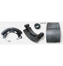 Колодка тормозная задняя (Higer) с роликом (D=49mm) и накладками (+ ролик D=57) 